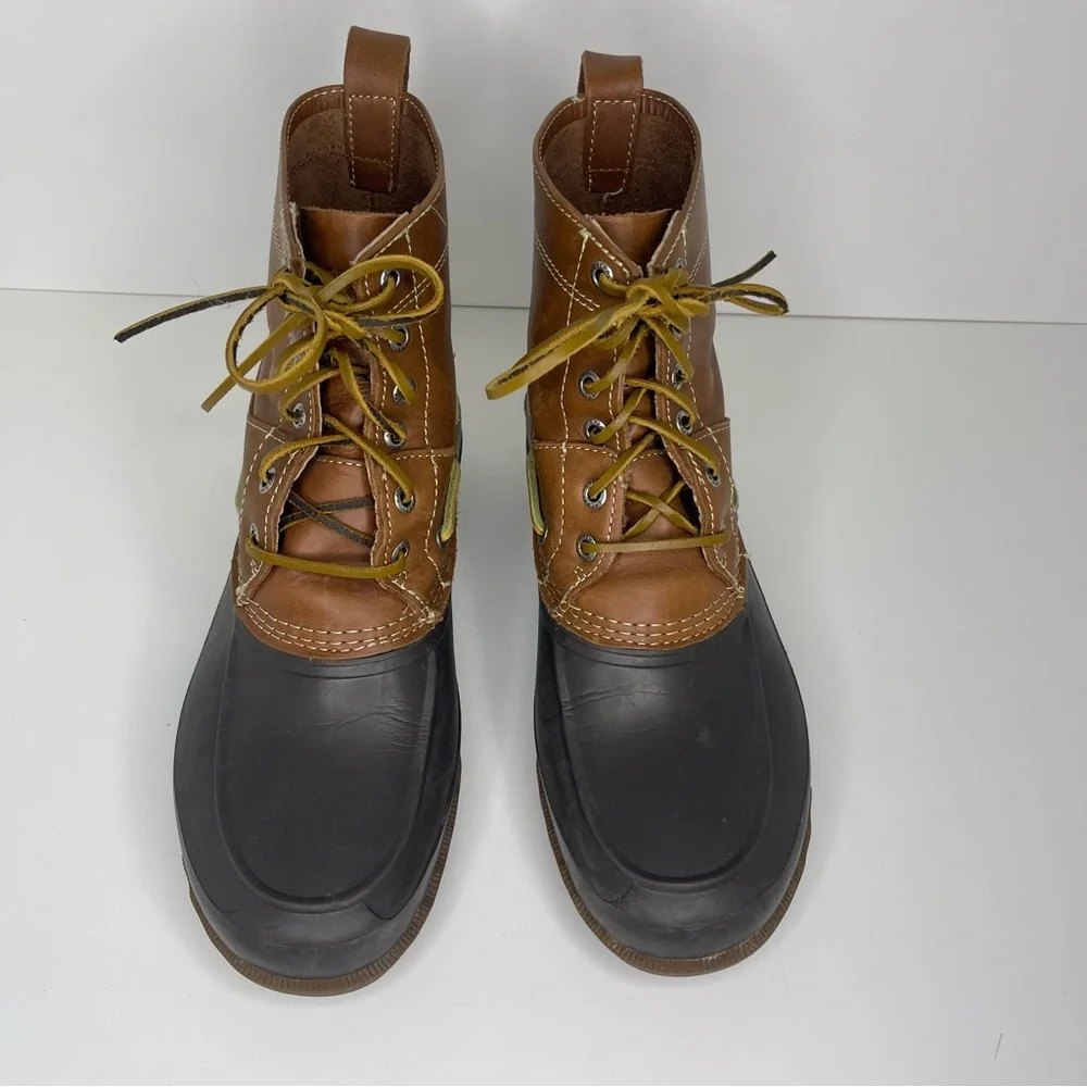 Sperry Men's 8 Brown Leather Decoy Duck Boots Winter‎ Weather Gorpcore Outdoor